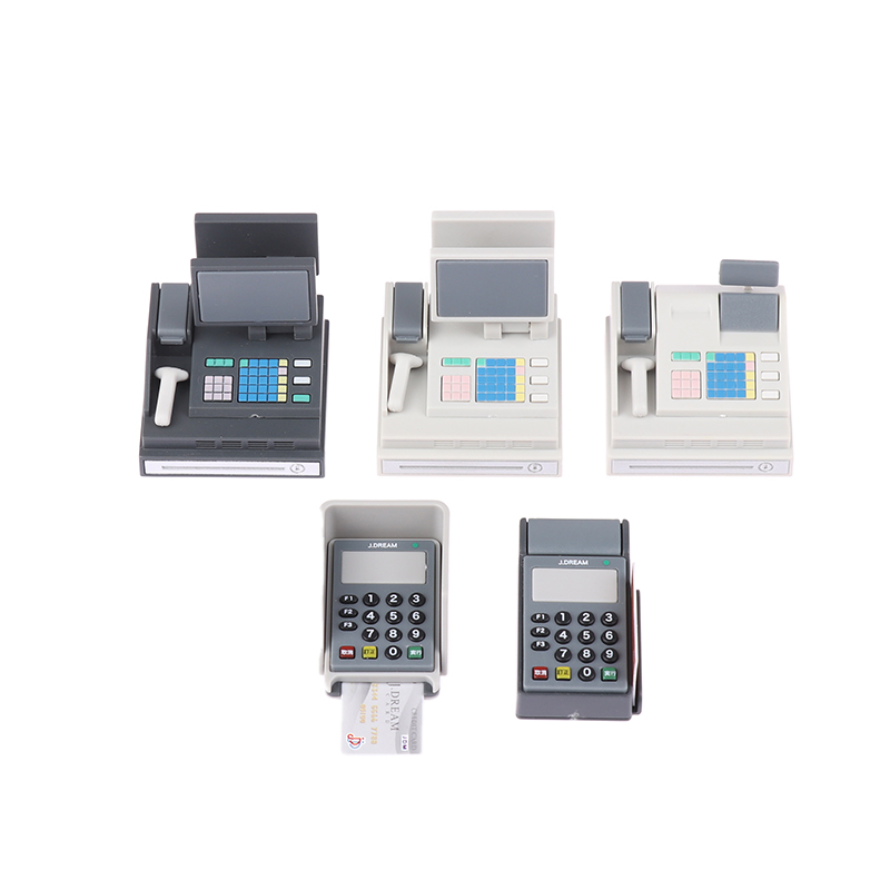Toy Cash Register - Poppenhuis Mini Supermarkt Kassa, Swipe Kaart