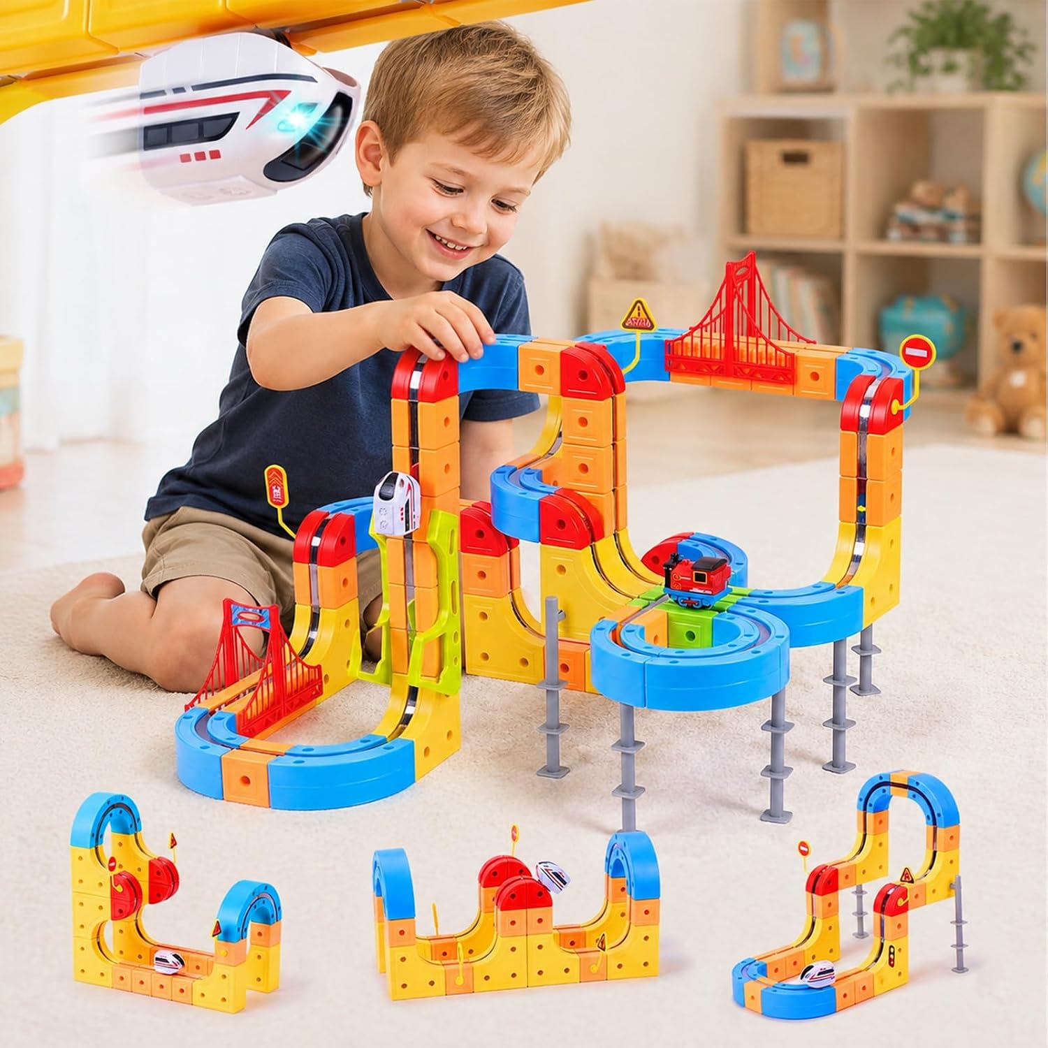 Kids Toys 3 Year Old - Elektrische magnetische levitatie-treinset voor kinderen -