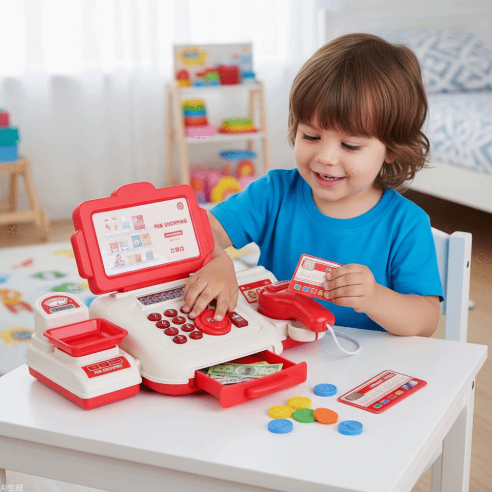 Puzzelsimulatie Supermarkt Kas - Toy Cash Register recensie en prijs